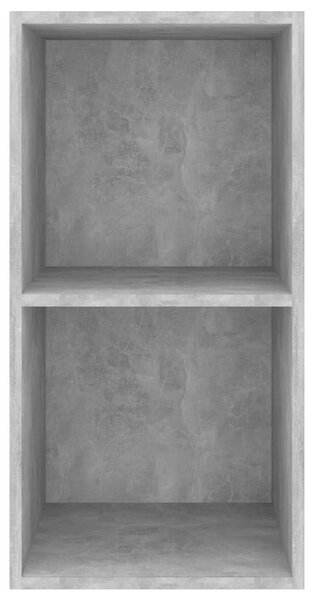 Betonszürke szerelt fa falra szerelhető TV-szekrény 37x37x72 cm