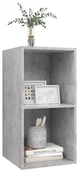 Betonszürke szerelt fa falra szerelhető TV-szekrény 37x37x72 cm