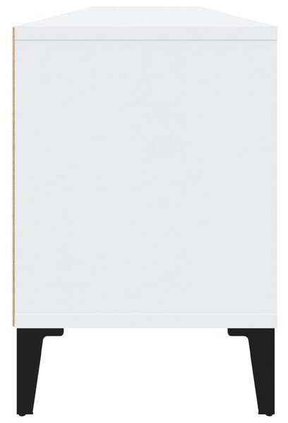 Fehér szerelt fa TV-szekrény 150 x 30 x 44,5 cm