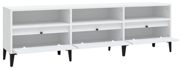 Fehér szerelt fa TV-szekrény 150 x 30 x 44,5 cm