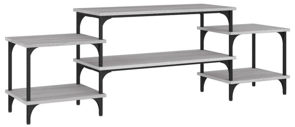 Szürke sonoma színű szerelt fa TV-szekrény 157x35x52 cm