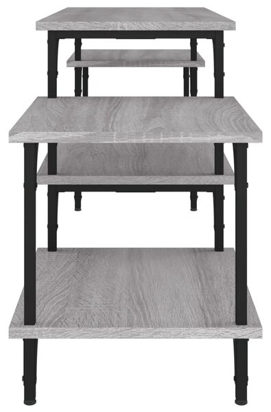 Szürke sonoma színű szerelt fa TV-szekrény 157x35x52 cm