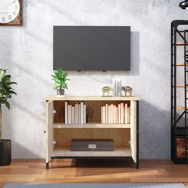 Sonoma tölgyfa ajtós TV-szekrény 60 x 35 x 45 cm redőzött fa
