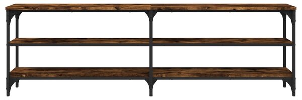 Füstös tölgy színű szerelt fa TV-szekrény 160x30x50 cm