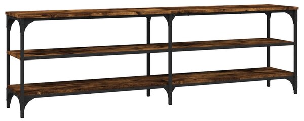Füstös tölgy színű szerelt fa TV-szekrény 160x30x50 cm