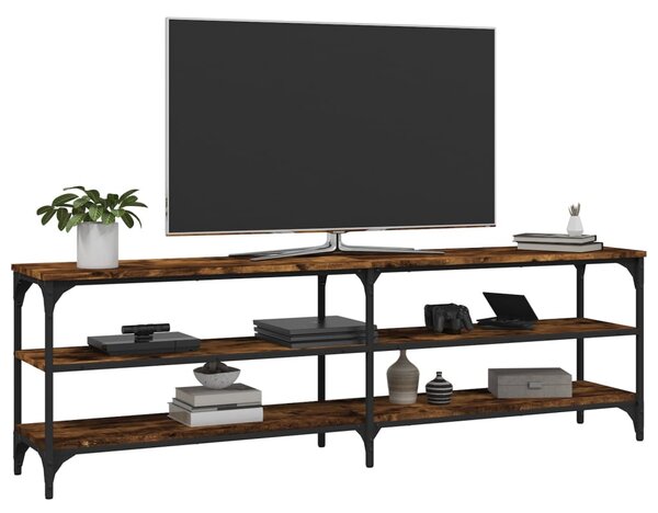 Füstös tölgy színű szerelt fa TV-szekrény 160x30x50 cm