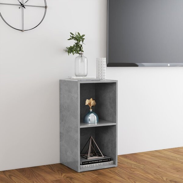 Betonszürke szerelt fa TV-szekrény 72 x 35 x 36,5 cm
