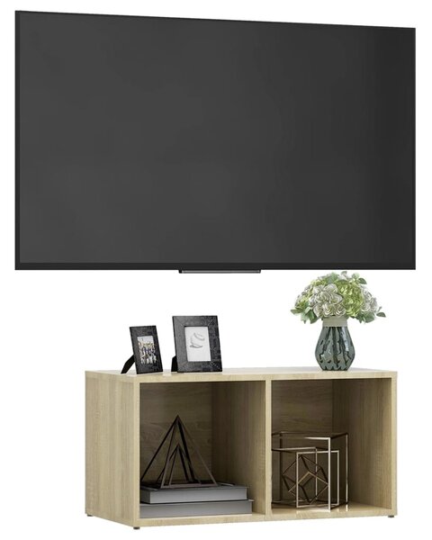 Sonoma tölgy színű szerelt fa TV-szekrény 72 x 35 x 36,5 cm