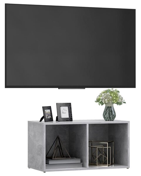Betonszürke szerelt fa TV-szekrény 72 x 35 x 36,5 cm