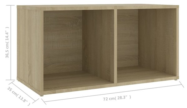 Sonoma tölgy színű szerelt fa TV-szekrény 72 x 35 x 36,5 cm