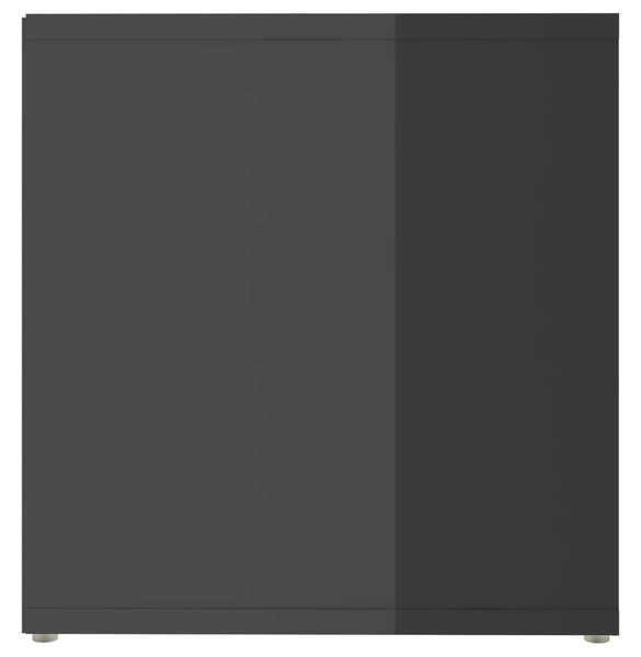 Magasfényű szürke szerelt fa TV-szekrény 72 x 35 x 36,5 cm