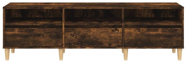 Füstös tölgy színű szerelt fa TV-szekrény 150 x 30 x 44,5 cm