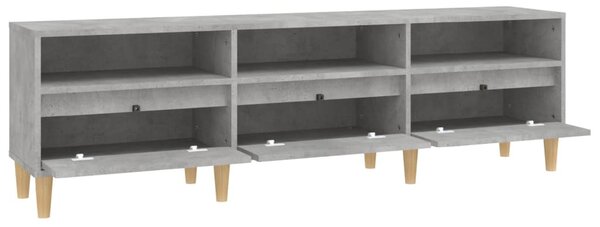 Betonszürke szerelt fa TV-szekrény 150x30x44,5 cm
