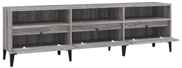 Szürke sonoma színű szerelt fa TV-szekrény 150x30x44,5 cm