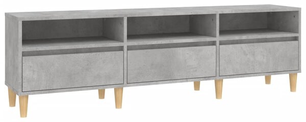 Betonszürke szerelt fa TV-szekrény 150x30x44,5 cm
