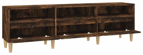 Füstös tölgy színű szerelt fa TV-szekrény 150 x 30 x 44,5 cm