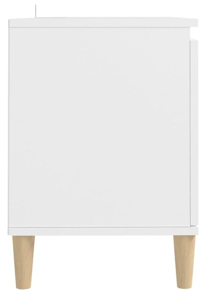 Fehér TV-szekrény tömör falábakkal 103,5 x 35 x 50 cm