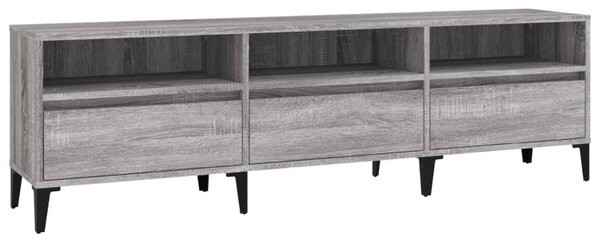 Szürke sonoma színű szerelt fa TV-szekrény 150x30x44,5 cm