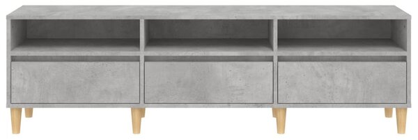 Betonszürke szerelt fa TV-szekrény 150x30x44,5 cm