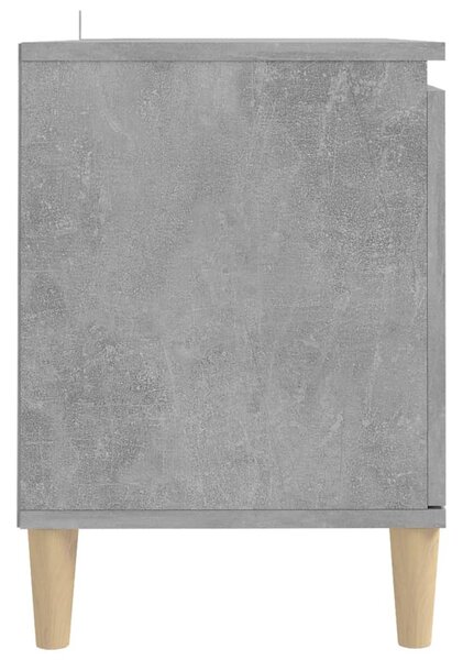 Betonszürke TV-szekrény tömör falábakkal 103,5 x 35 x 50 cm
