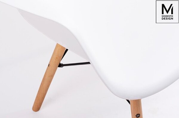 Modesto Design DAW DSW Fotel Szett Polipropilén Bükk Fehér Karfás