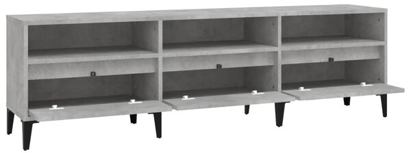 Betonszürke szerelt fa TV-szekrény 150x30x44,5 cm