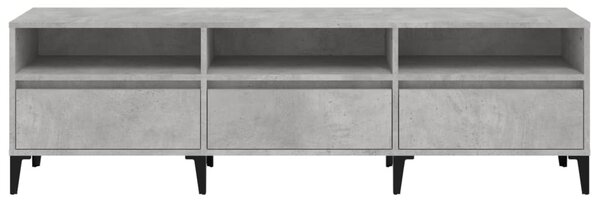 Betonszürke szerelt fa TV-szekrény 150x30x44,5 cm