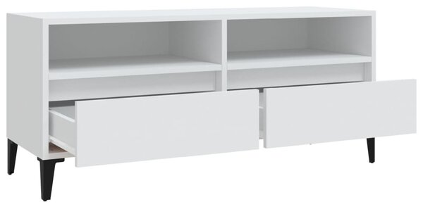 Fehér szerelt fa TV-szekrény 100x34,5x44,5 cm