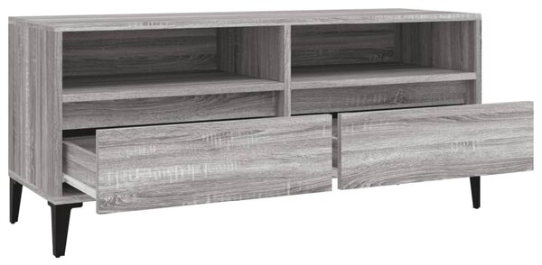 Szürke sonoma színű szerelt fa TV-szekrény 100x34,5x44,5 cm