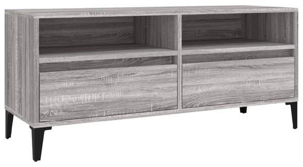 Szürke sonoma színű szerelt fa TV-szekrény 100x34,5x44,5 cm