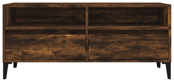 Füstös tölgy színű szerelt fa TV-szekrény 100x34,5x44,5 cm