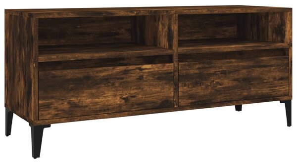 Füstös tölgy színű szerelt fa TV-szekrény 100x34,5x44,5 cm