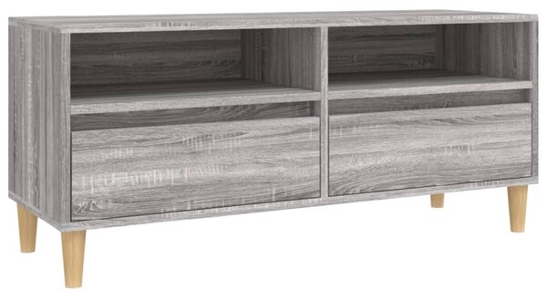 Szürke sonoma színű szerelt fa TV-szekrény 100x34,5x44,5 cm