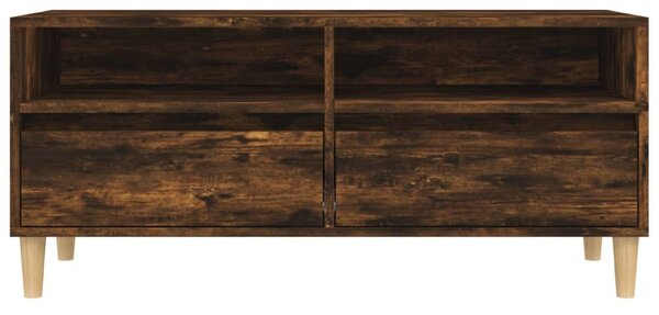 Füstös tölgy színű szerelt fa TV-szekrény 100x34,5x44,5 cm