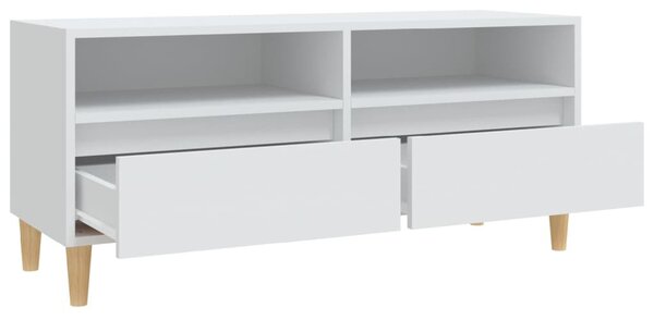 Fehér szerelt fa TV-szekrény 100x34,5x44,5 cm