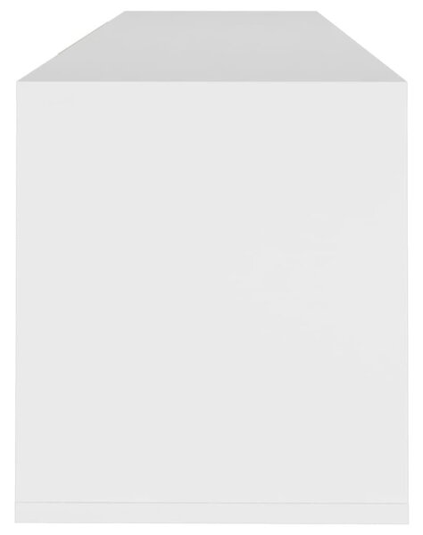 Fehér szerelt fa TV-szekrény 120 x 30 x 40,5 cm