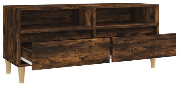 Füstös tölgy színű szerelt fa TV-szekrény 100x34,5x44,5 cm