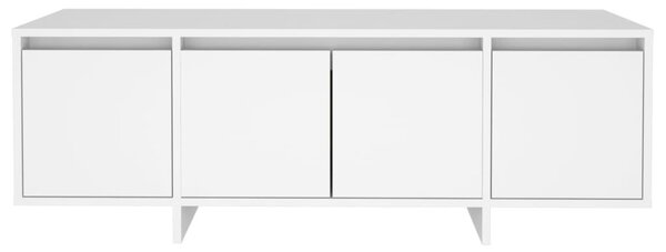 Fehér szerelt fa TV-szekrény 120 x 30 x 40,5 cm