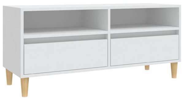 Fehér szerelt fa TV-szekrény 100x34,5x44,5 cm