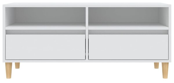 Fehér szerelt fa TV-szekrény 100x34,5x44,5 cm