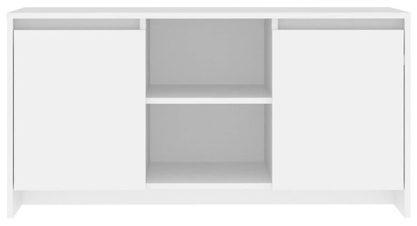 Fehér szerelt fa TV-szekrény 102 x 37,5 x 52,5 cm