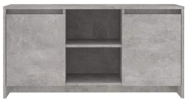 Betonszürke szerelt fa TV-szekrény 100 x 35 x 55 cm