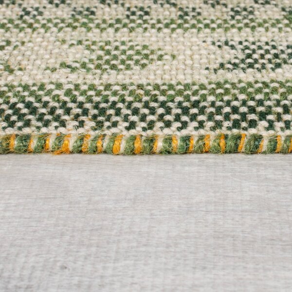 Zöld jutakeverék szőnyeg 160x230 cm Mara Jute Border – Flair Rugs