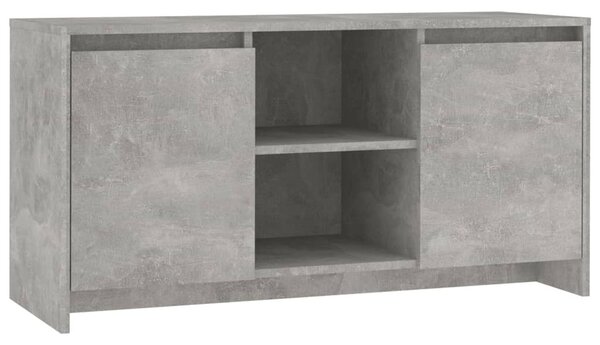 Betonszürke szerelt fa TV-szekrény 100 x 35 x 55 cm