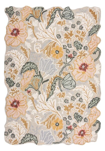 Világos rózsaszín kézi szövésű gyapjú szőnyeg 120x170 cm Daphne Shaped Floral – Flair Rugs