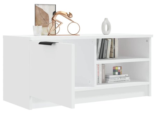 Fehér szerelt fa TV-szekrény 80 x 35 x 36,5 cm