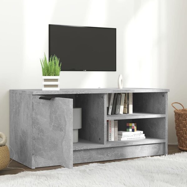 Betonszürke szerelt fa TV-szekrény 80x35x36,5 cm