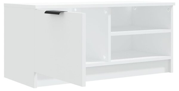 Fehér szerelt fa TV-szekrény 80 x 35 x 36,5 cm