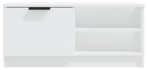 Fehér szerelt fa TV-szekrény 80 x 35 x 36,5 cm