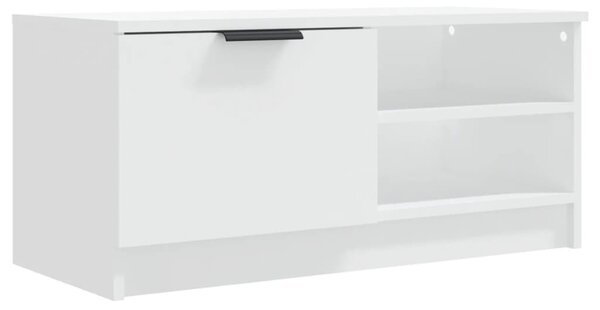 Fehér szerelt fa TV-szekrény 80 x 35 x 36,5 cm